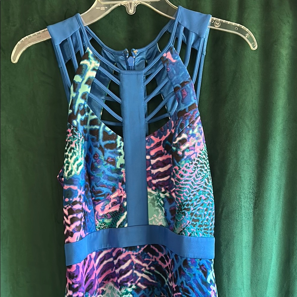bebe Multicolor Asymmetrical Dress